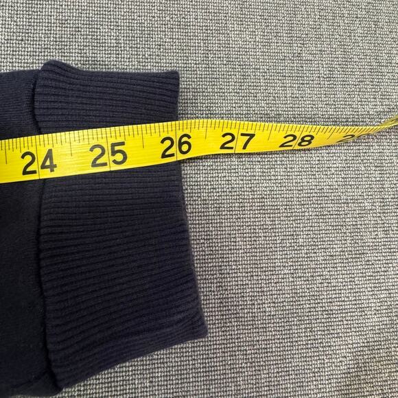 Y2K Armani Exchange Men‎ L Navy Logo Sweater 1/4 zip Mock Preppy Grunge Pullover - Picture 9 of 10